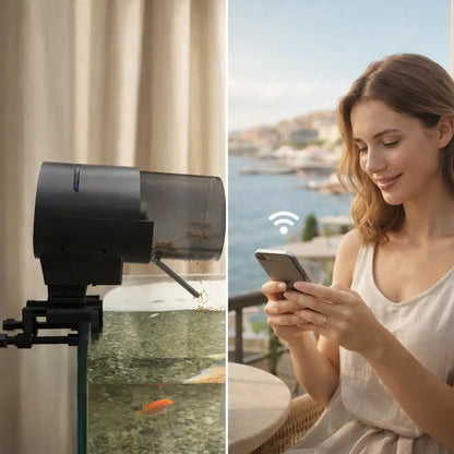 Distributeur de nourriture pour aquarium Wi-Fi 210ml | Contrôle par application