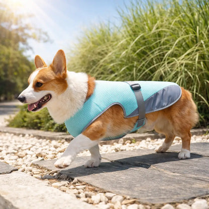 Gilet rafraîchissant pour chien avec fonction harnais – Protection contre la chaleur pour chiens en été
