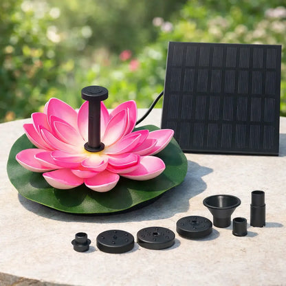 Solar Lotus Springbrunnen | Vogelbad Fontäne