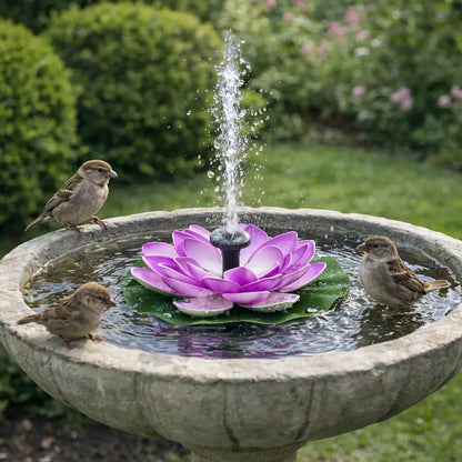 Solar Lotus Springbrunnen | Vogelbad Fontäne