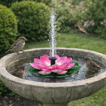 Solar Lotus Springbrunnen | Vogelbad Fontäne