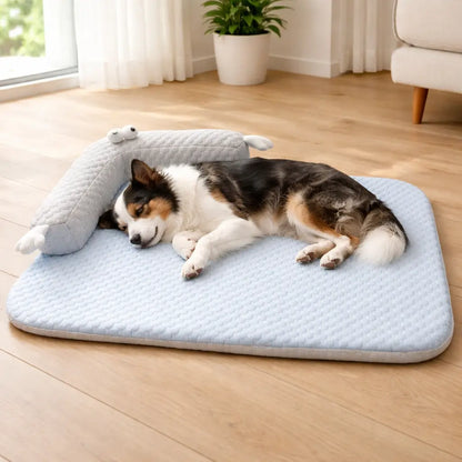 Cooling Dog Bed Summer | with Neck Roll