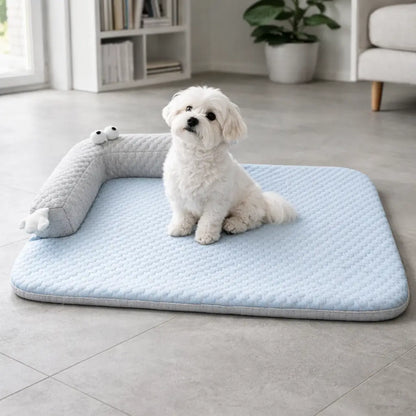 Cooling Dog Bed Summer | with Neck Roll