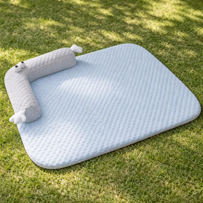 Cooling Dog Bed Summer | with Neck Roll