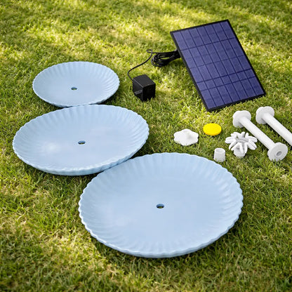 Solar Vogelbad 3-stufig | Lockt Vögel in deinen Garten (3.5W)