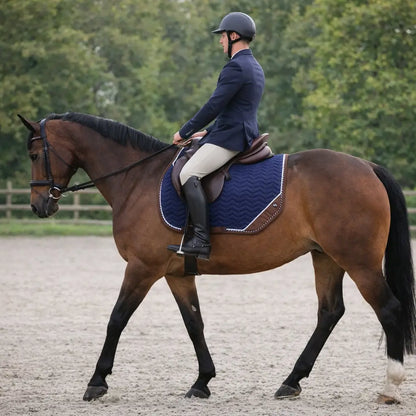 Baumwoll-Komposit Sattelunterlage für Pferde | Blau