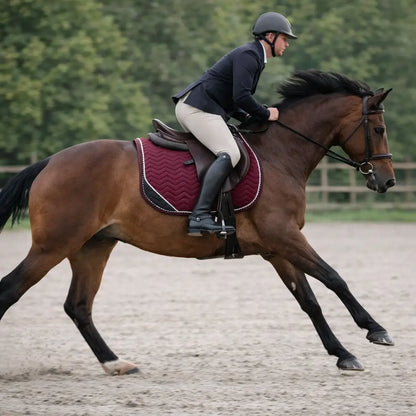 Baumwoll-Komposit Sattelunterlage für Pferde | Blau