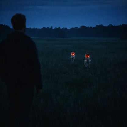 Collier lumineux LED pour chien | Lumière clignotante pour la nuit