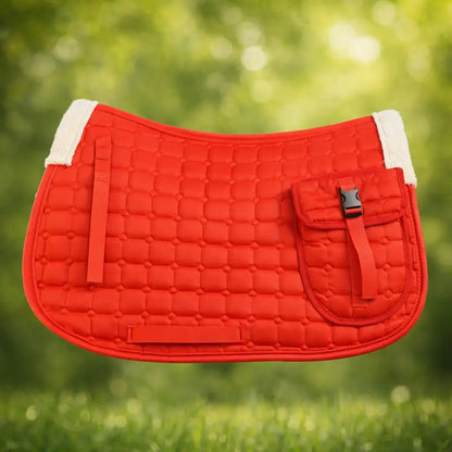 Pferde Satteldecke mit Tasche | Stoßdämpfend & Rutschfest