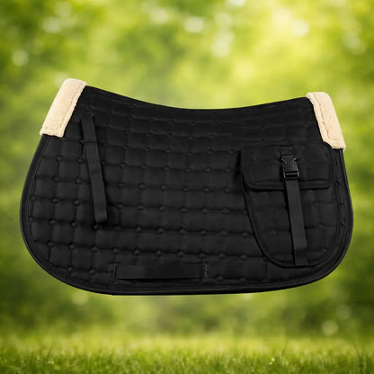Pferde Satteldecke mit Tasche | Stoßdämpfend & Rutschfest