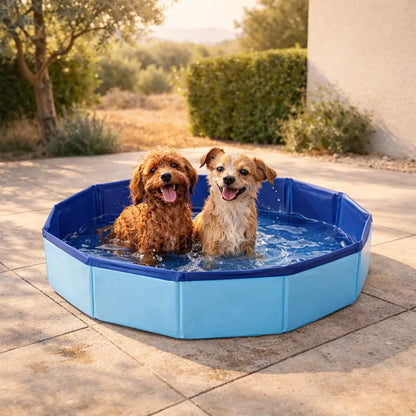 Foldable Dog Swimming Pool | PVC Dog Pool for Summer & Bathtub