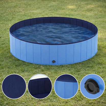 Piscine pliable en PVC pour chiens | Antidérapante & robuste