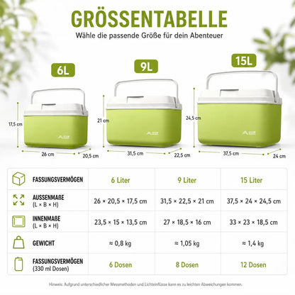 Camping Kühlbox mit PU-Isolierung | Tragbare Eisbox für Outdoor