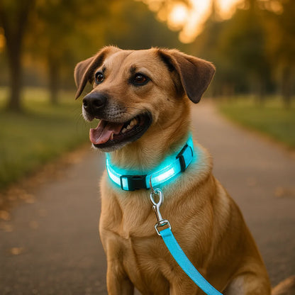 LED Hundehalsband mit USB – Für mehr Sichtbarkeit bei Nacht und Sicherheit beim Gassigehen