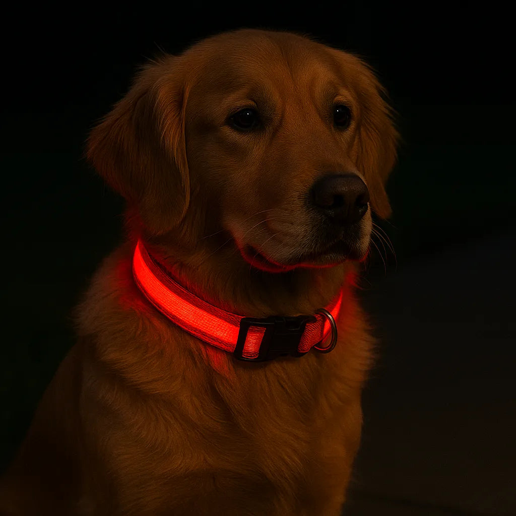 LED Hundehalsband mit USB – Für mehr Sichtbarkeit bei Nacht und Sicherheit beim Gassigehen