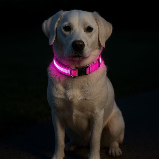 LED Hundehalsband mit USB – Für mehr Sichtbarkeit bei Nacht und Sicherheit beim Gassigehen