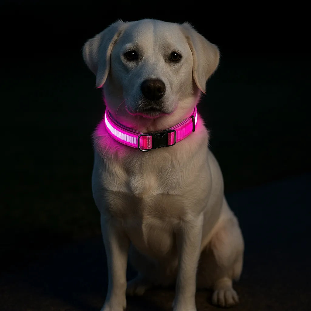 LED Hundehalsband mit USB – Für mehr Sichtbarkeit bei Nacht und Sicherheit beim Gassigehen
