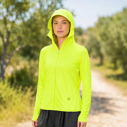 Damen UV-Schutzjacke UPF 50+ | Leichte Sonnenjacke mit Kapuze