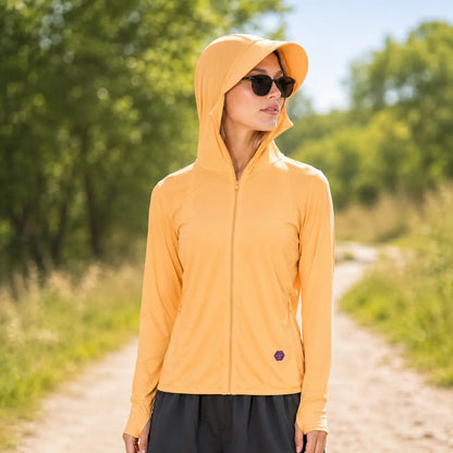 Damen UV-Schutzjacke UPF 50+ | Leichte Sonnenjacke mit Kapuze