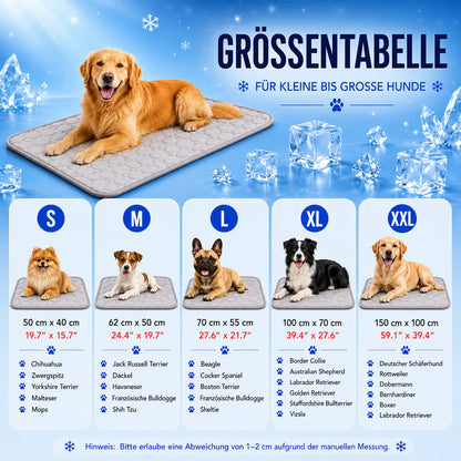 Kühlmatte für Hunde | Waschbar, Atmungsaktiv & Rutschfest