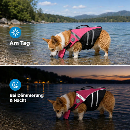 Schwimmweste Hund mit Griff | Sicherer Auftrieb & Sichtbarkeit