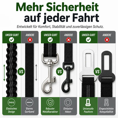 SafeRide – Der verstellbare Sicherheitsgurt für Hunde im Auto
