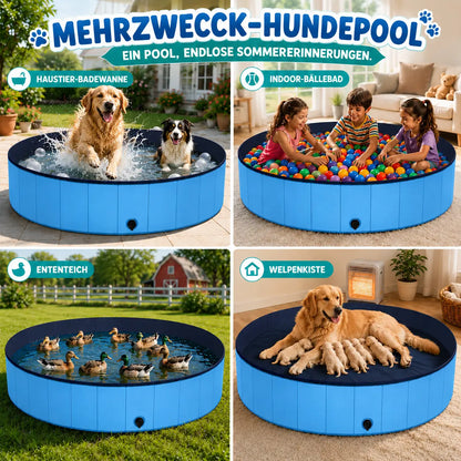Foldable Dog Pool made of PVC | Non-slip & Durable
