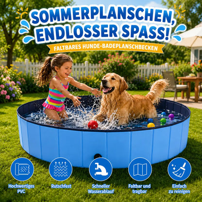 Foldable Dog Pool made of PVC | Non-slip & Durable