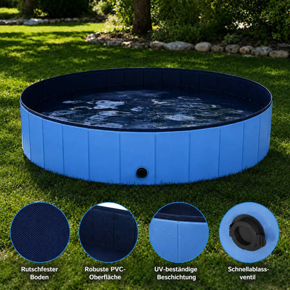 Foldable Dog Pool made of PVC | Non-slip & Durable