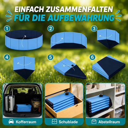 Foldable Dog Pool made of PVC | Non-slip & Durable