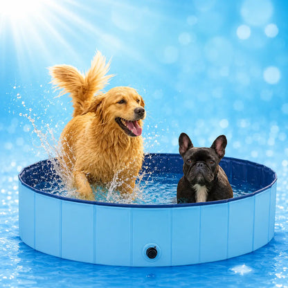Foldable Dog Swimming Pool | PVC Dog Pool for Summer & Bathtub