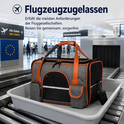 Dog carrier | Foldable travel bag with ventilation & comfort bed