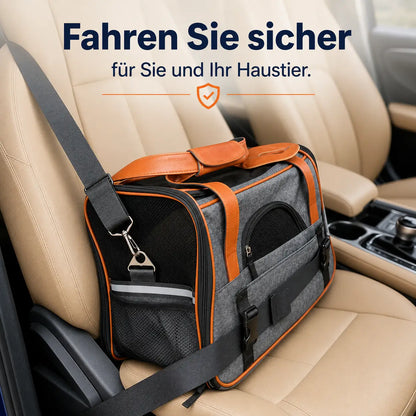 Dog carrier | Foldable travel bag with ventilation & comfort bed