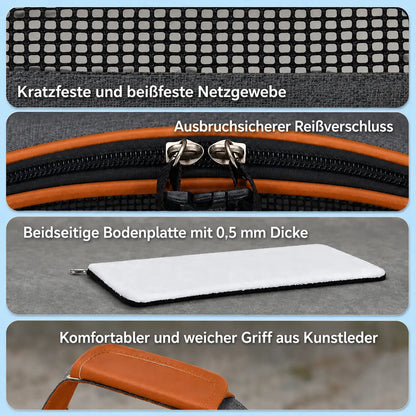 Dog carrier | Foldable travel bag with ventilation & comfort bed