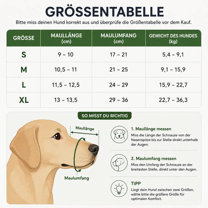 Maulkorb Hund | Atmungsaktiv & verstellbar für Training & Alltag