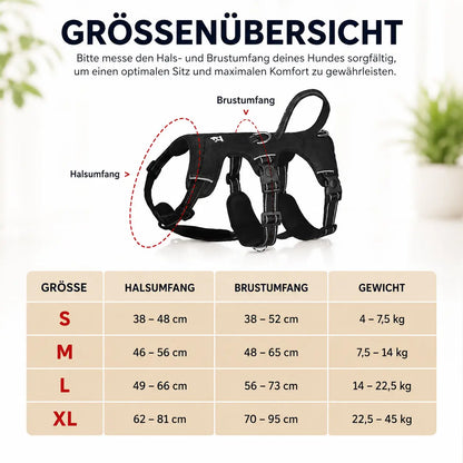 Hundegeschirr ausbruchssicher | Verstellbares & gepolstertes Sicherheitsgeschirr