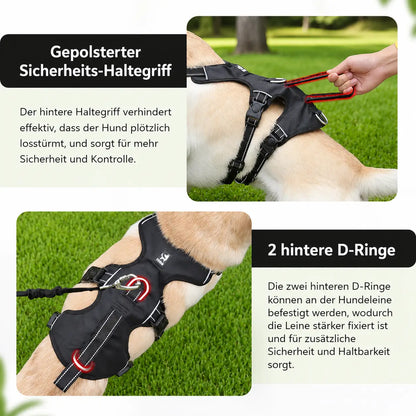 Hundegeschirr ausbruchssicher | Verstellbares & gepolstertes Sicherheitsgeschirr