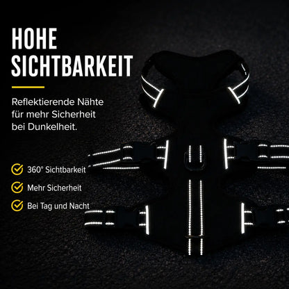 Hundegeschirr ausbruchssicher | Verstellbares & gepolstertes Sicherheitsgeschirr
