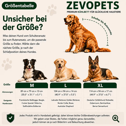 Kühlendes Hundebett | Waschbar, Wasserdicht & GRATIS Kühlmatte