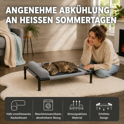 Kühlendes Katzenbett | Atmungsaktiv für den Sommer