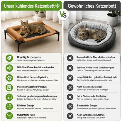 Kühlendes Katzenbett | Atmungsaktiv für den Sommer