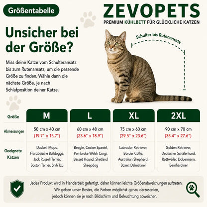 Kühlendes Katzenbett | Atmungsaktiv & Waschbar