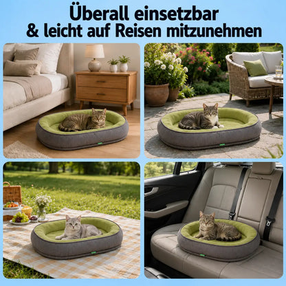 Kühlendes Katzenbett | Atmungsaktiv & Waschbar