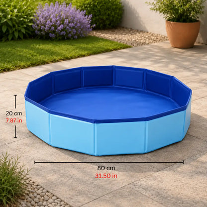 Foldable Dog Swimming Pool | PVC Dog Pool for Summer & Bathtub