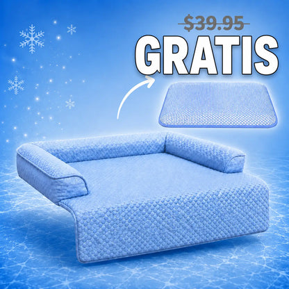 Kühlendes Hundebett | Waschbar, Wasserdicht & GRATIS Kühlmatte