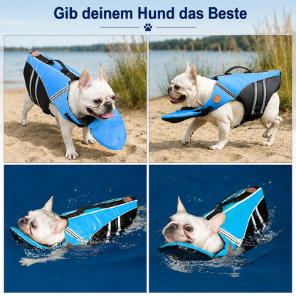 Schwimmweste Hund mit Griff | Sicherer Auftrieb & Sichtbarkeit