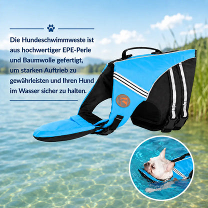 Schwimmweste Hund mit Griff | Sicherer Auftrieb & Sichtbarkeit