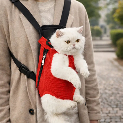 Katzen & Kleine Hunde Rucksack Transporttasche | Atmungsaktiv