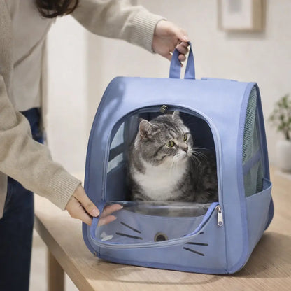 Cat Backpack Carrier | Foldable Cat Backpack Mesh