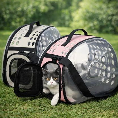 Sac de transport pour chats et petits chiens | Transparent et respirant